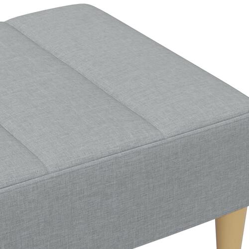 Fodskammel 77x55x31 cm stof lysegrå
