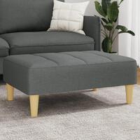 Fodskammel 77x55x31 cm stof mørkegrå