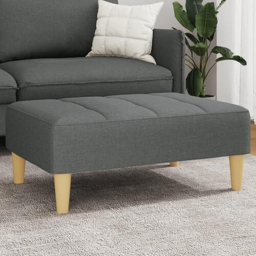 Fodskammel 77x55x31 cm stof mørkegrå