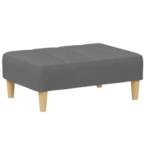 Fodskammel 77x55x31 cm stof mørkegrå