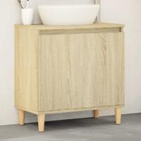 Underskab til håndvask 58x33x60 cm konstrueret træ sonoma-eg