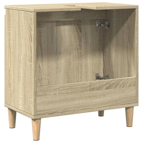 Underskab til håndvask 58x33x60 cm konstrueret træ sonoma-eg