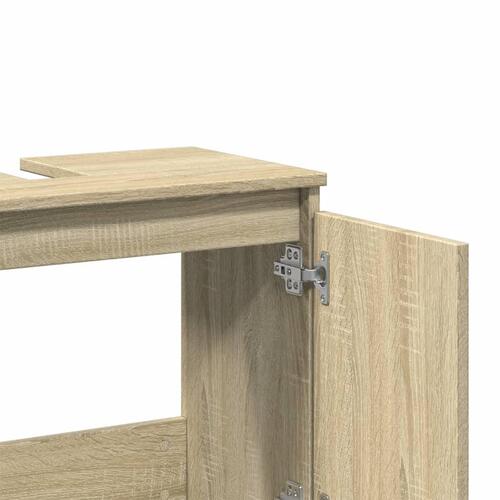 Underskab til håndvask 58x33x60 cm konstrueret træ sonoma-eg