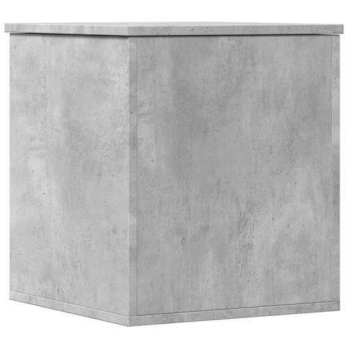 Opbevaringsboks 40x42x46 cm konstrueret træ betongrå
