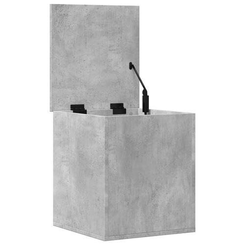 Opbevaringsboks 40x42x46 cm konstrueret træ betongrå