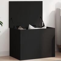 Opbevaringsboks 60x42x46 cm konstrueret træ sort