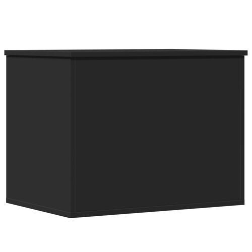 Opbevaringsboks 60x42x46 cm konstrueret træ sort