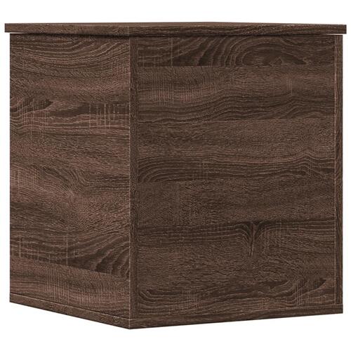 Opbevaringsboks 40x42x46 cm konstrueret træ brun egetræsfarve