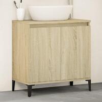 Underskab til håndvask 58x33x60 cm konstrueret træ sonoma-eg