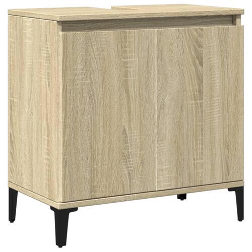 Underskab til håndvask 58x33x60 cm konstrueret træ sonoma-eg