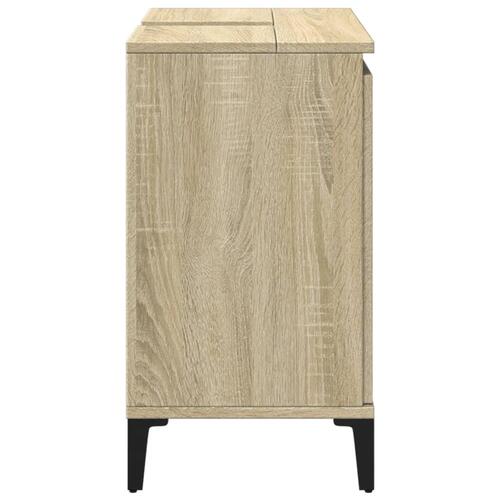 Underskab til håndvask 58x33x60 cm konstrueret træ sonoma-eg