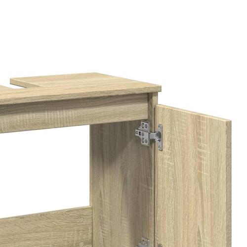 Underskab til håndvask 58x33x60 cm konstrueret træ sonoma-eg