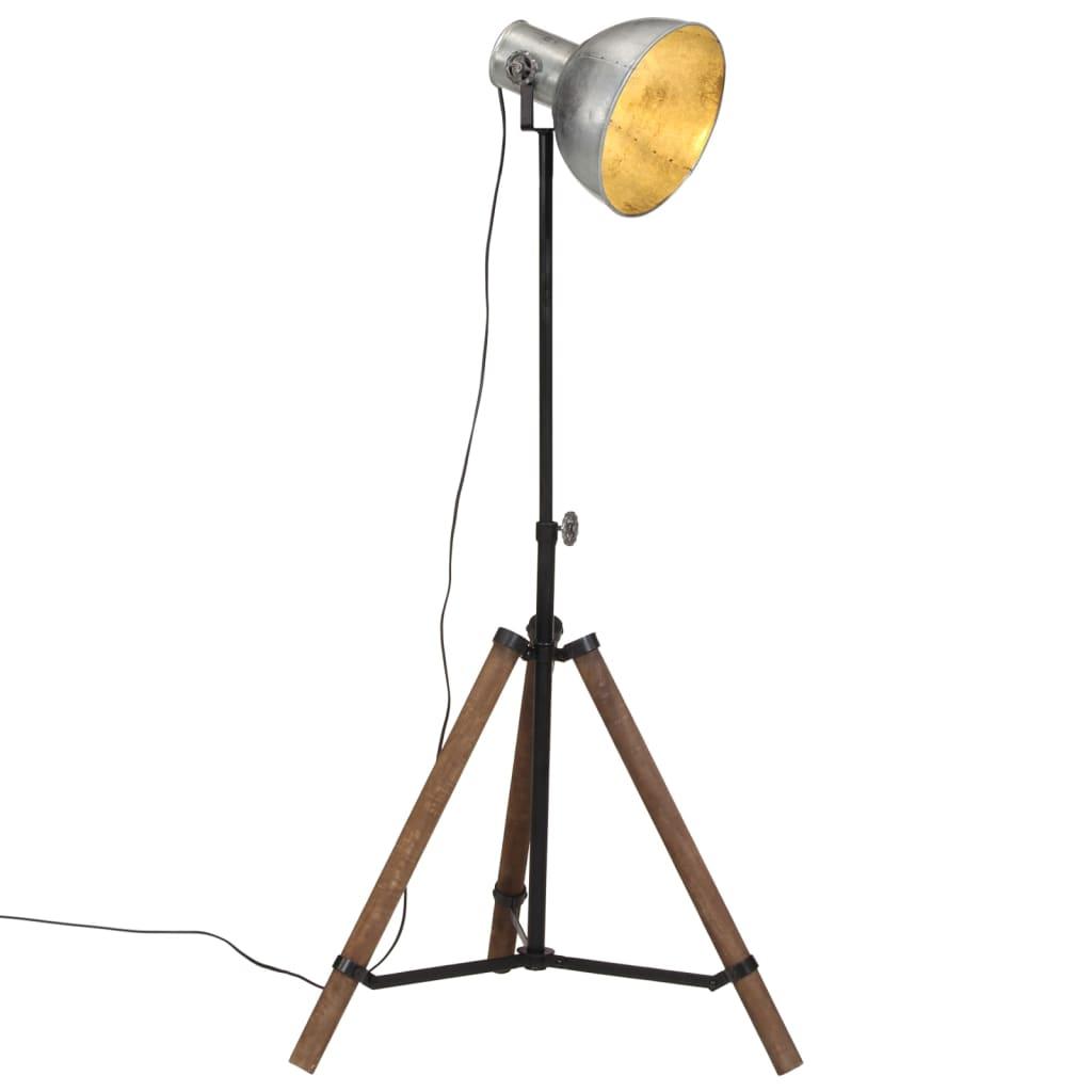 Gulvlampe 75x75x90-150 cm 25 W E27 vintagesølv