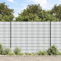 Haveskærme 10 stk. 252,5x19 cm PVC lysegrå