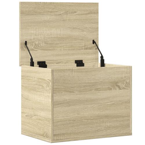 Opbevaringsboks 60x42x46 cm konstrueret træ sonoma-eg