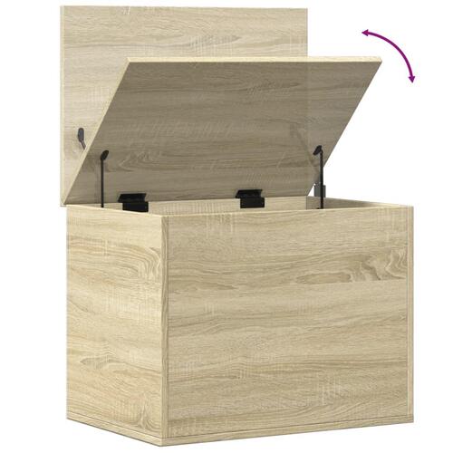 Opbevaringsboks 60x42x46 cm konstrueret træ sonoma-eg
