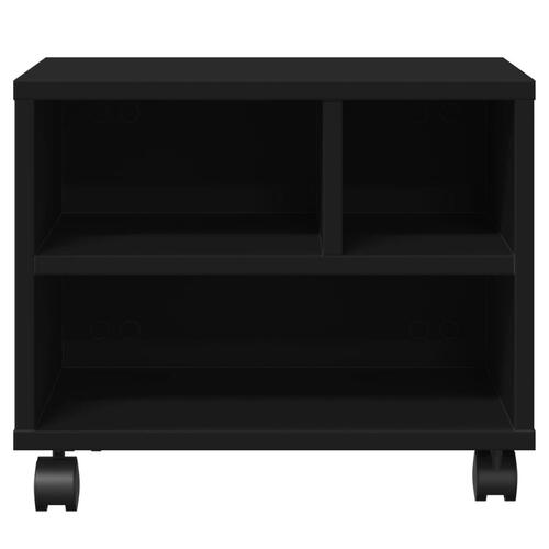 Printerstativ med hjul 41x32x34,5 cm sort