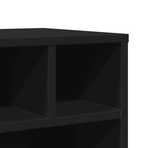 Printerstativ med hjul 41x32x34,5 cm sort