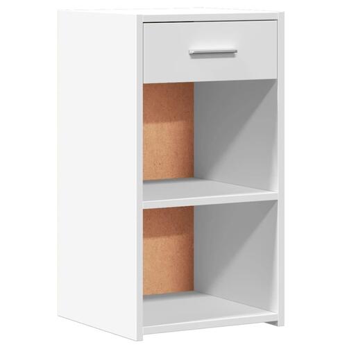 Sengeborde 2 stk. 35x34x65 cm konstrueret træ hvid
