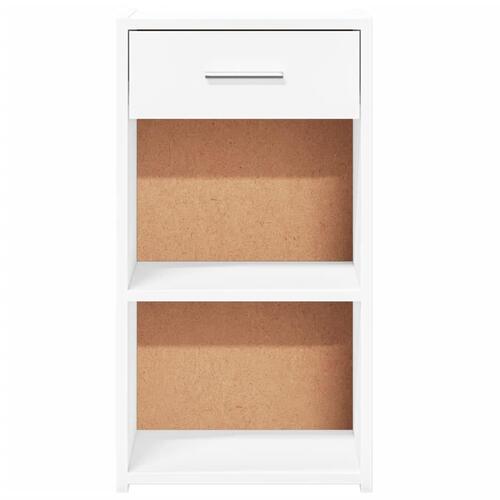Sengeborde 2 stk. 35x34x65 cm konstrueret træ hvid