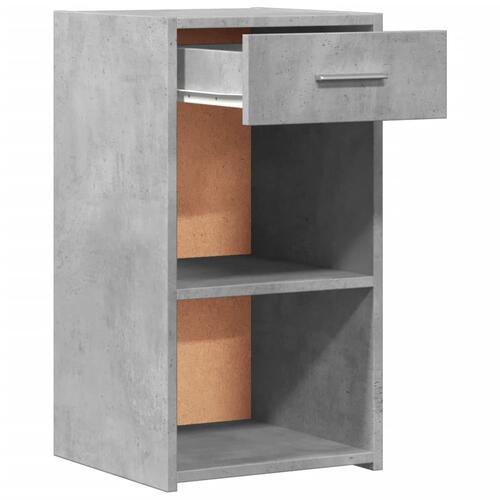 Sengebord 35x34x65 cm konstrueret træ betongrå