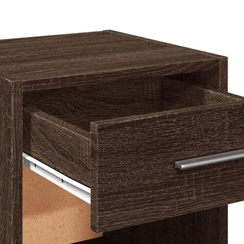 Sengeborde 2 stk. 35x34x65 cm brun egetræsfarve