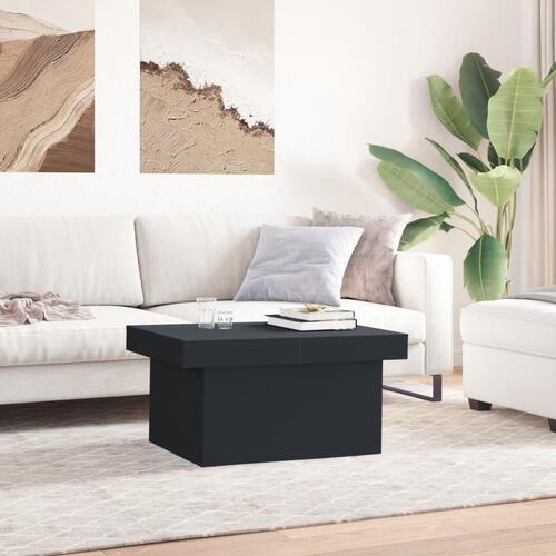 Sofabord 80x55x40 cm konstrueret træ sort