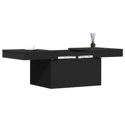 Sofabord 80x55x40 cm konstrueret træ sort