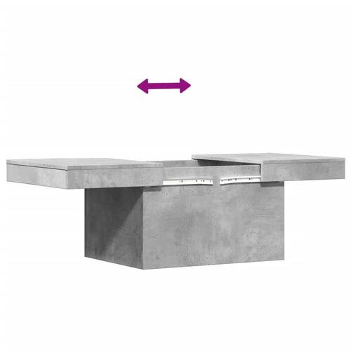 Sofabord 80x55x40 cm konstrueret træ betongrå