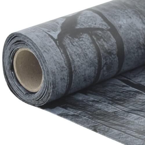 Haveafskærmning 500x75 cm PVC stendesign grå