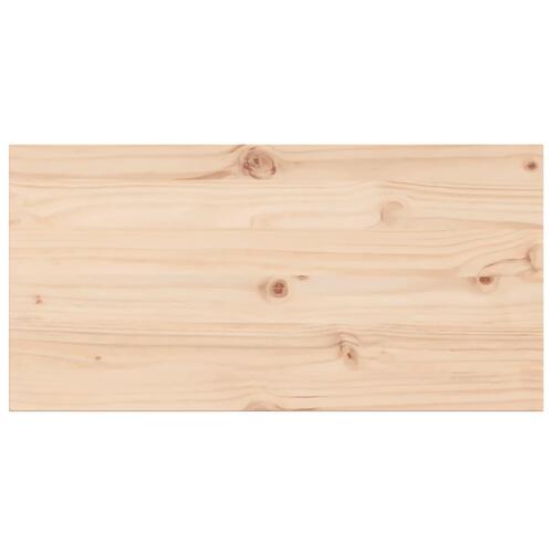 Bordplader 2 stk. 90x45x2,5 cm rektangulær massivt fyrretræ