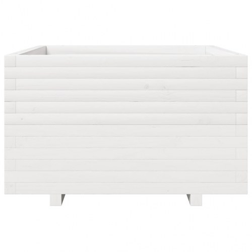 Plantekasse 80 x 80 x 49,5 cm i massivt fyrretræ - hvid