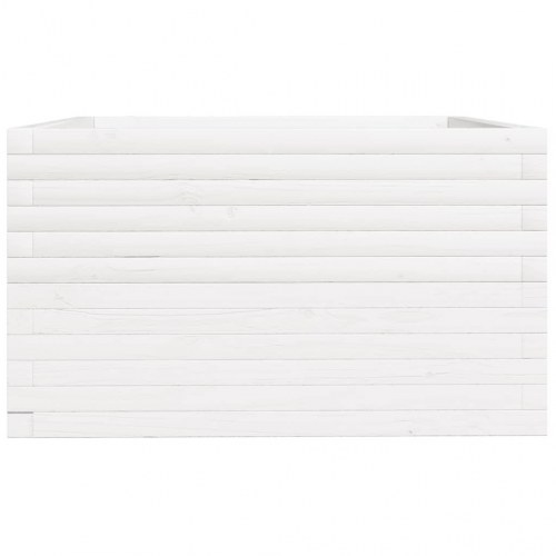Plantekasse 80 x 80 x 49,5 cm i massivt fyrretræ - hvid