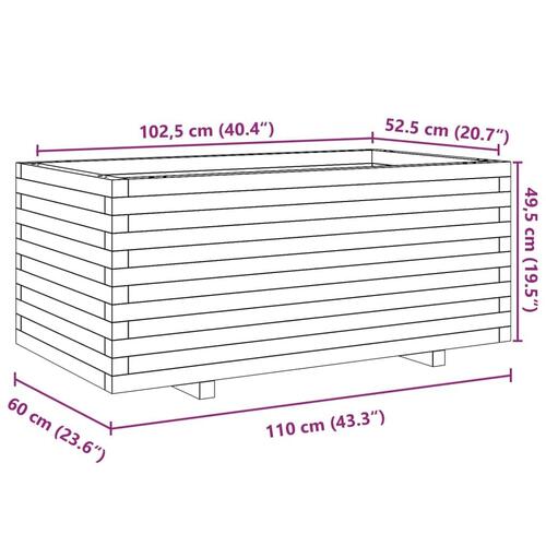 Plantekasse 110x60x49,5 cm massivt douglasgran