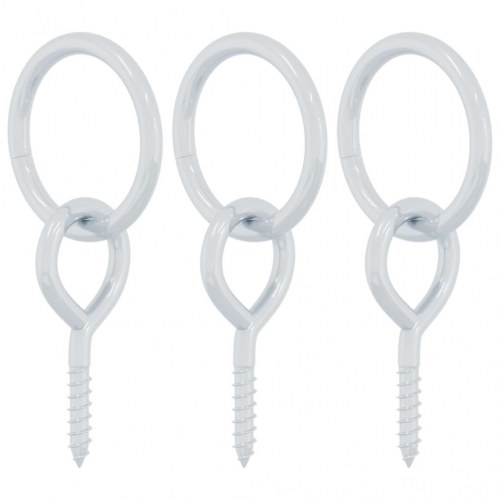 Opbindingsring med skruer 3 stk. stål sølvfarvet