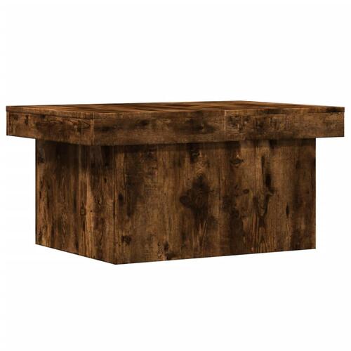 Sofabord 100x55x40 cm konstrueret træ røget egetræsfarve