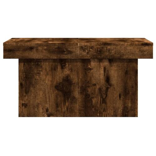 Sofabord 100x55x40 cm konstrueret træ røget egetræsfarve
