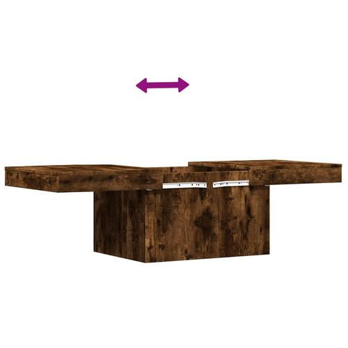 Sofabord 100x55x40 cm konstrueret træ røget egetræsfarve