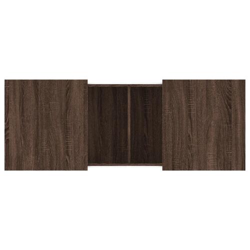 Sofabord 100x55x40 cm konstrueret træ brun egetræsfarve