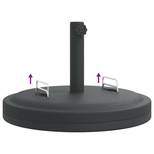 Parasolfod med håndtag til Ø38/48 mm stænger 25 kg rund