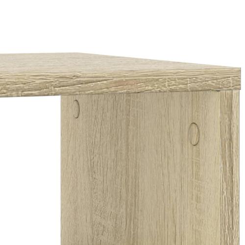 Sidebord med hjul 50x30x55 cm konstrueret træ sonoma-eg