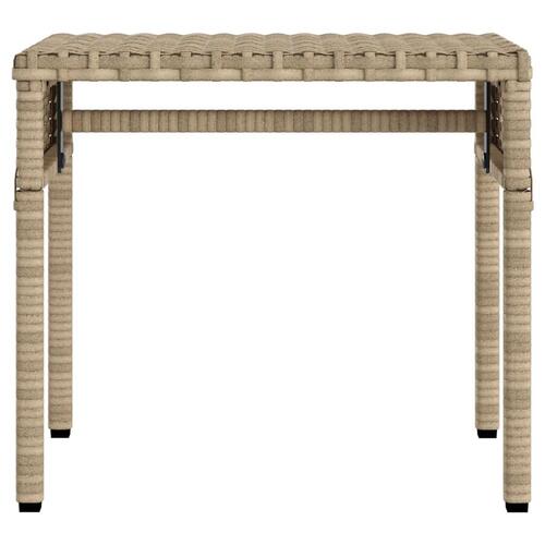 Liggestol med baldakin og bord polyrattan beige