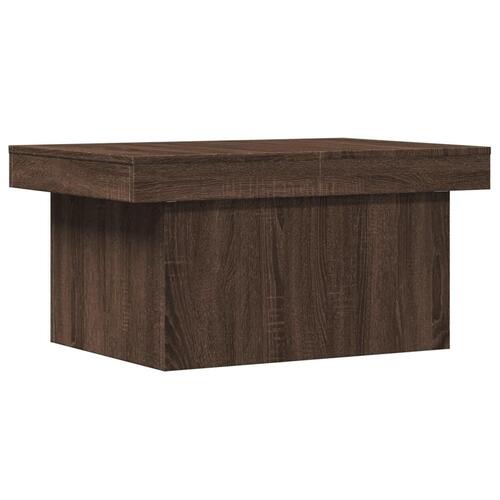 Sofabord 80x55x40 cm konstrueret træ brun egetræsfarve