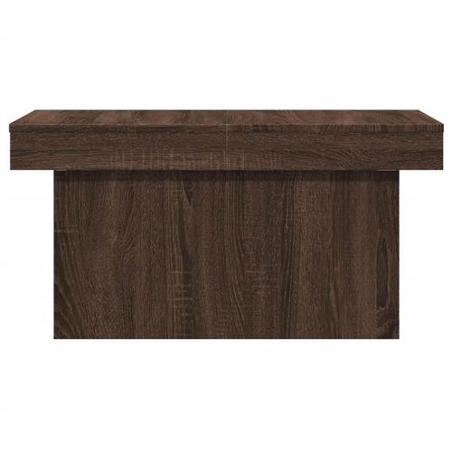 Sofabord 80x55x40 cm konstrueret træ brun egetræsfarve