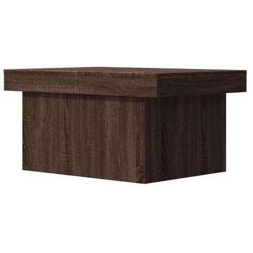 Sofabord 80x55x40 cm konstrueret træ brun egetræsfarve