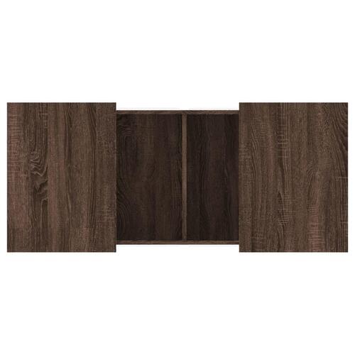 Sofabord 80x55x40 cm konstrueret træ brun egetræsfarve