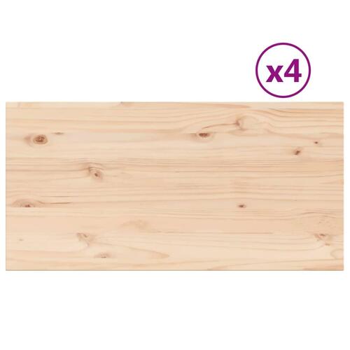 Bordplader 4 stk. 90x45x1,7 cm rektangulær massivt fyrretræ