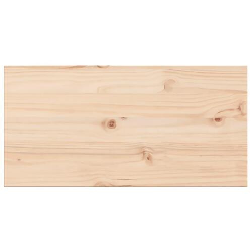 Bordplader 2 stk. 80x40x2,5 cm rektangulær massivt fyrretræ