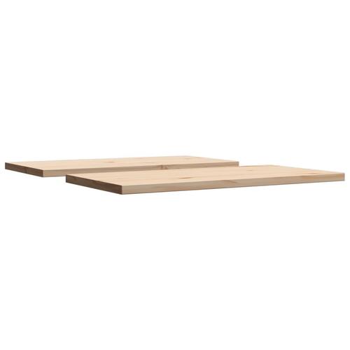Bordplader 2 stk. 80x40x2,5 cm rektangulær massivt fyrretræ
