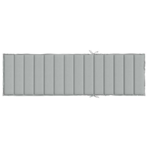 Hynde til liggestol 200x50x4 cm stof meleret lysegrå